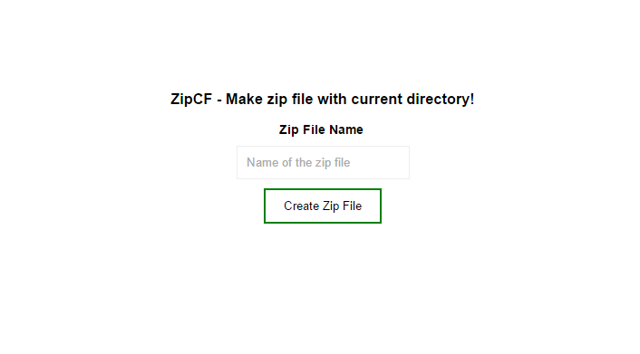Create Zip file with content of current Directory with php – ZipCF