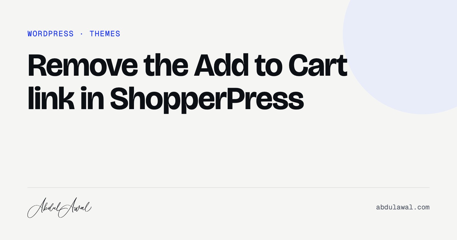 Remove the Add to Cart link in ShopperPress
