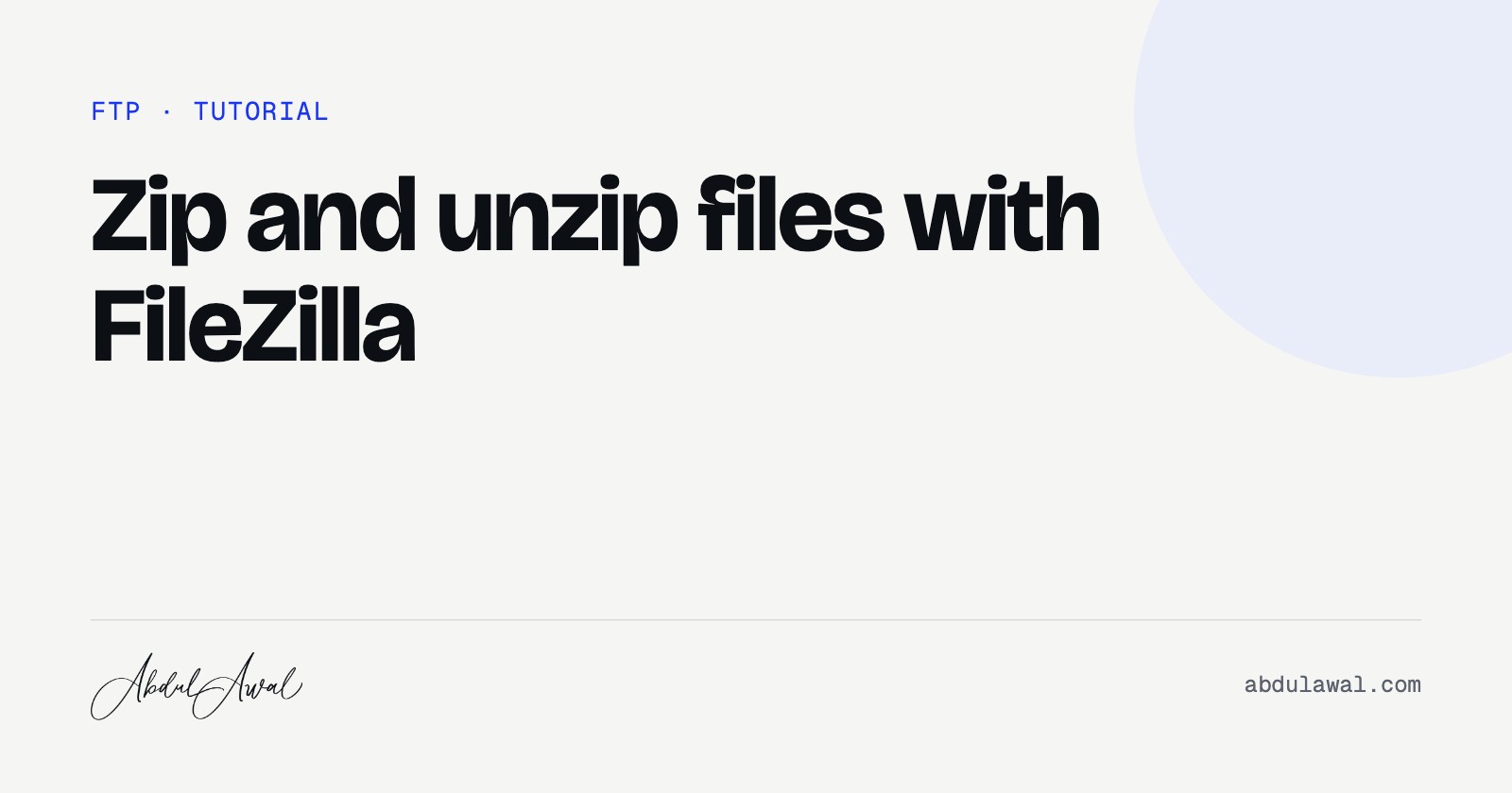 Zip and unzip files with FileZilla