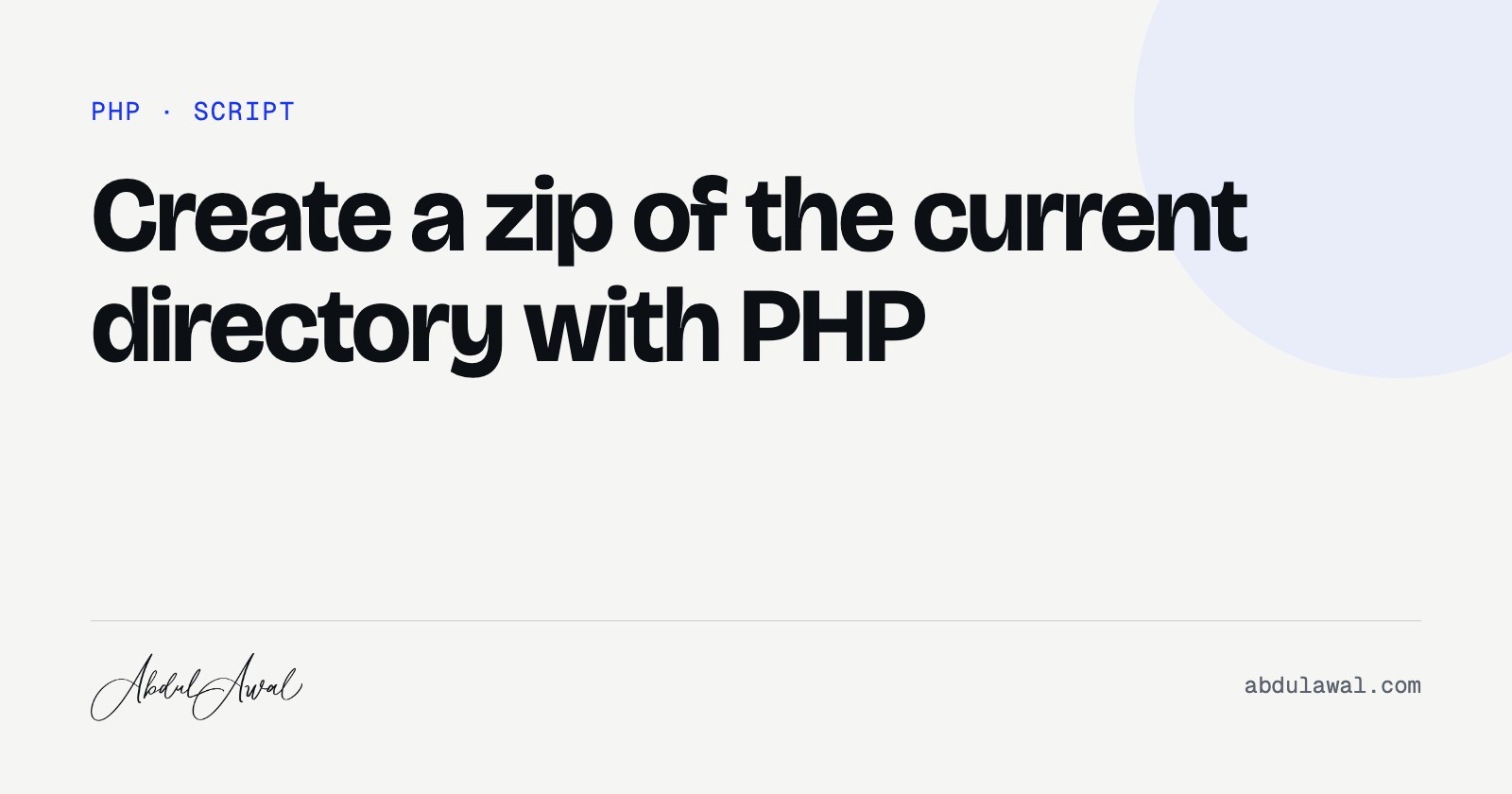 Create a zip of the current directory with PHP